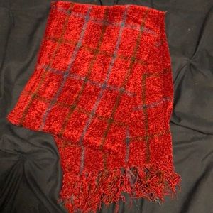 Red fall scarf